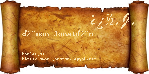 Ámon Jonatán névjegykártya